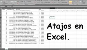 Atajos con teclas para trabajar en Excel