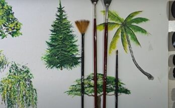 Cómo pintar arboles con pintura acrílica